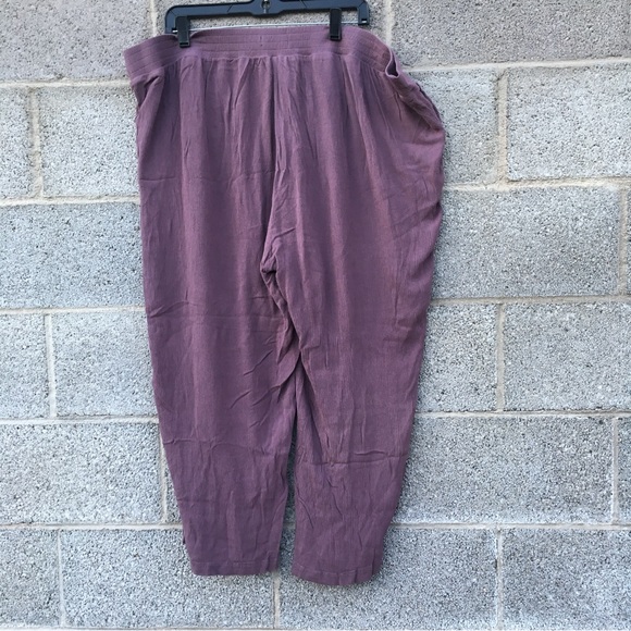 Torrid 3s Rayon Gauze Wide Leg Pull On Pants Purple Mauve Flowy Size 3 Short - Picture 1 of 8